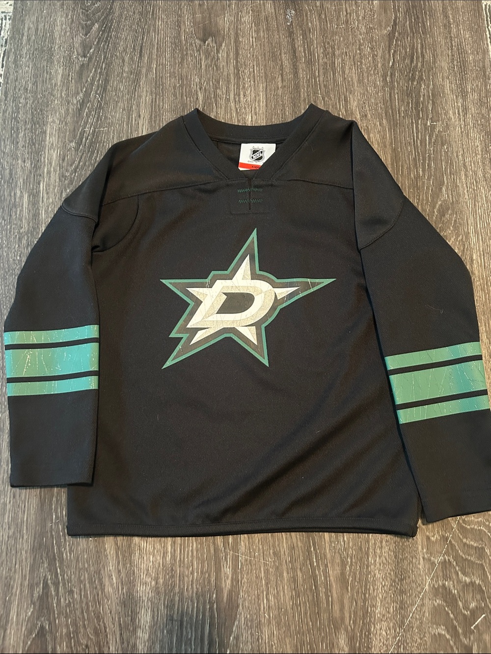 NHL Dallas Stars Youth Black & Green Hockey Jersey size 5/6